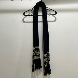Black gold dollar sign scarf